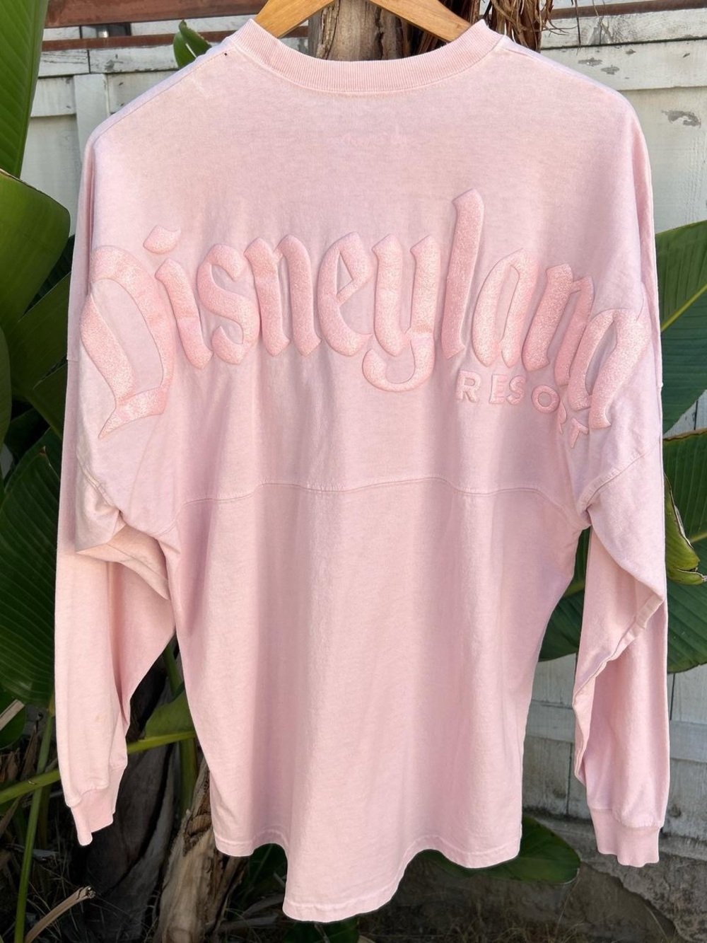 Disneyland Resort Spirit Jersey Pink Long Sleeve Shirt Size S 23x29